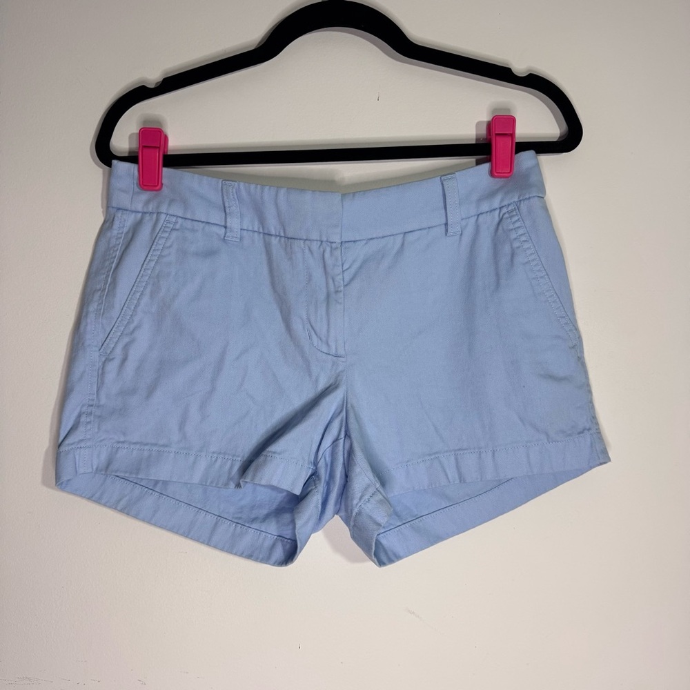 J.Crew Light Blue Chino Shorts Women’s Size 4 Casual Preppy Summer